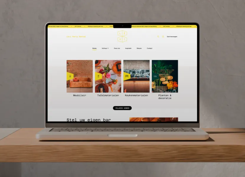 Levi Party Rental refreshes its website